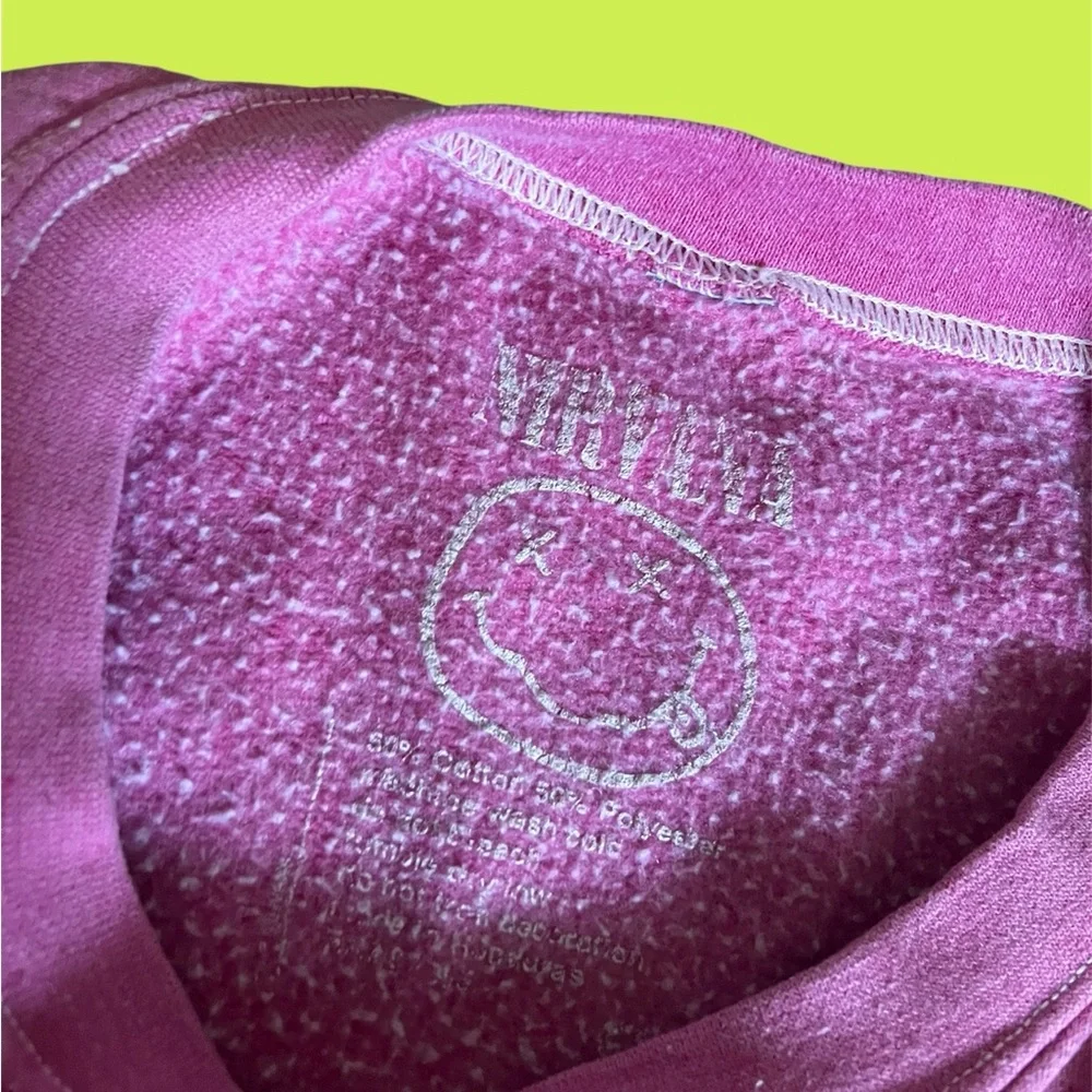 Nirvana Purple Hoodie with Colorful Design Preppy oversized - Picture 4 of 4